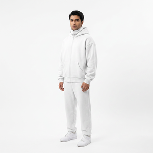 Cagoule zippée intégrale Ninja pour homme, style contrasté, 100 % coton, idéale pour l'hiver et les activités de plein air - Product Image 1