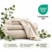 Parure de draps 100 % Tencel Lyocell 400TC certifiée OEKO-TEX, en bambou Lyocell, soyeuse, rafraîchissante, de luxe, OEM