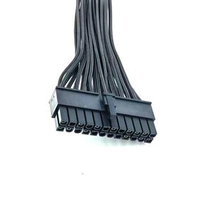 Câble d'alimentation en cuivre gainé 18AWG 24 broches vers 18+10 broches pour <span class=keywords><strong>Corsair</strong></span> SF450/SF600/SF750/SFX <span class=keywords><strong>80</strong></span>+ (30cm) Utilisation sur ordinateur de bureau - Product Image 5