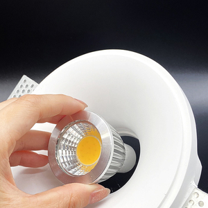 Downlight encastré COB <span class=keywords><strong>7W</strong></span> rond carré sans bordure, lampe en plâtre <span class=keywords><strong>Gu10</strong></span> COB, éclairage LED de plafond, projecteur en plâtre, éclairage intérieur - Product Image 3