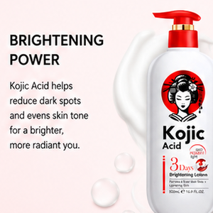 Crème éclaircissante pour le corps Kojic, formule hydratante végane 500 ml, correcteur de taches brunes, lotion égalisatrice du teint, parfumée Sakure - Product Image 2