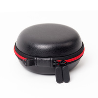 Housse en cuir PU noir EVA pour chargeur d'écouteurs stockage de câble de données étui de protection à glissière-petit étui portable à usage spécial