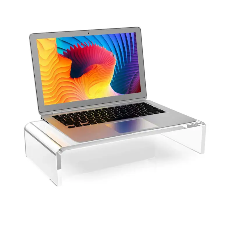 Acrylic Laptop Stand Clear Stands for Laptop,Desktop, and Keyboard,Dust-Proof Acrylic Desk Stand Riser