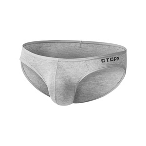 Low-Waist Sexy Tight Underwear Boxer Briefs <strong>Mens</strong> Solid Bikini Briefs for Wholesale - Product Image 3