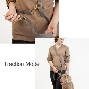 Guinzaglio regolabile in vera pelle per cani di alta qualità con sicurezza durevole e robusto con fibbia per accessori in metallo a sgancio rapido - Product Image 5