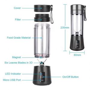 Logo Customized Free Sample Portable Freshly Rechargeable Blender Personal Bottle With Multi-Purpose <b>Juice</b> Juicer - Product Image 4