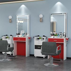 Mueble de Salón con Espejo, Mesa de Maquillaje, Espejo de Diseño Moderno, Tablero de Partículas, Muebles Comerciales para Salón de Belleza - Product Image 4