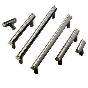 LGEDIS Minimalist Cabinet Drawer Handles Zinc Alloy Bar Shape Gold Accents <b>Wardrobe</b> Furniture Hardware - Product Image 3