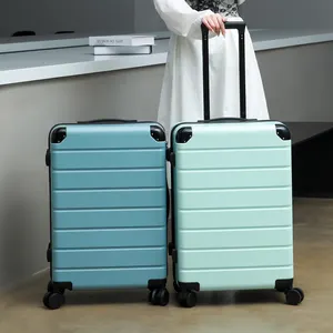 Seyahat bagaj seti baskı ile tekerlekler üzerinde açık havada kabin bagaj tekerlekli çanta bavul durumda bavul özel logo