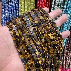 Cuentas sueltas de piedra Natural, cuentas en forma de corazón, cuentas de ojo de tigre de ágata de cristal curativo para collar, pulsera, accesorios de joyería DIY - Product Image 2