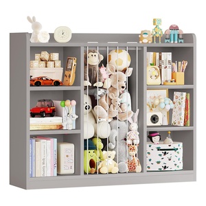 Étagère à livres en bois pour enfants avec 6 cubes, organisateur de jouets en peluche pour chambre de tout-petit Montessori - Product Image 4