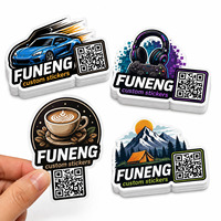 Autocollants personnalisés en vinyle imperméable découpés sur mesure, impression personnalisée de codes QR, de données variables et de numéros de série, packs d'autocollants