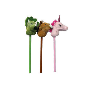 ANIMAUX EN POILLE AVEC CANNE ET SONS RÉALISTES H. 90CM ASSORTIS - Product Image 1