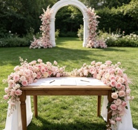 Kunstmatige bruidsdecoratie zijden rozenboeketten bloemen 10 hoofden roze rozenboeket bloemen