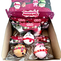 Cadeau de Noël Mochi Squishy Père Noël Grand Jouet à Presser Anti-Stress Dessin Animé à Rebond Lent