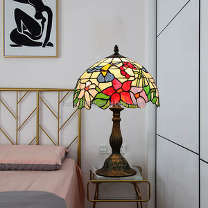 Lámpara Tiffany de Vidrio de 12 Pulgadas, Diseño Europeo, Fabricada en China, Bombilla de Filamento Cuidadora de la Vista, Luz Cálida Suave de 2700K - Product Image 5