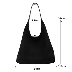 Casual Faux Suede Shoulder <b>Bags</b> High Quality Large Capacity Simple <b>Bags</b> for Women Fashion Versatile Classic Tote Party <b>Gift</b> - Product Image 3
