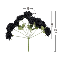 Qyy Fabriek Direct 9 Heads Fruit Rose Hoge Kwaliteit Zijde Simulatie Kunstbloem Voor Bruiloft Evenement Decoratie