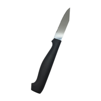 Goede grip gekarteld lemmet roestvrijstalen mes 3'' schilmesje zilver gepolijst hard plastic handvat ambidextrous multifunctioneel