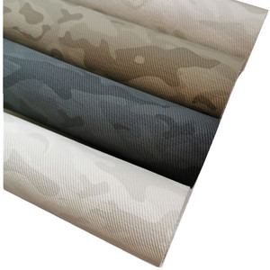 Tela de Tapicería de Microfibra Impermeable con Estampado de Cuero Sintético PU, Patrón de Camuflaje - Product Image 1