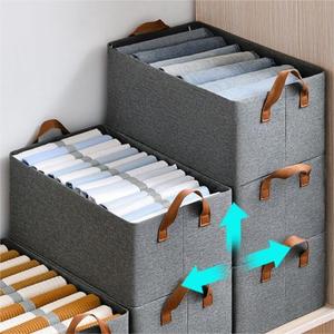 Caja de Almacenamiento para Armario, Caja de Almacenamiento de Ropa y Pantalones, Caja de Almacenamiento Plegable de Tela con Marco de Acero - Product Image 3