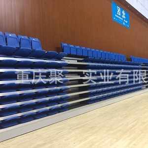 Asientos Retráctiles para Gradas, Color Azul 720, para Uso en Gimnasios Escolares - Product Image 1