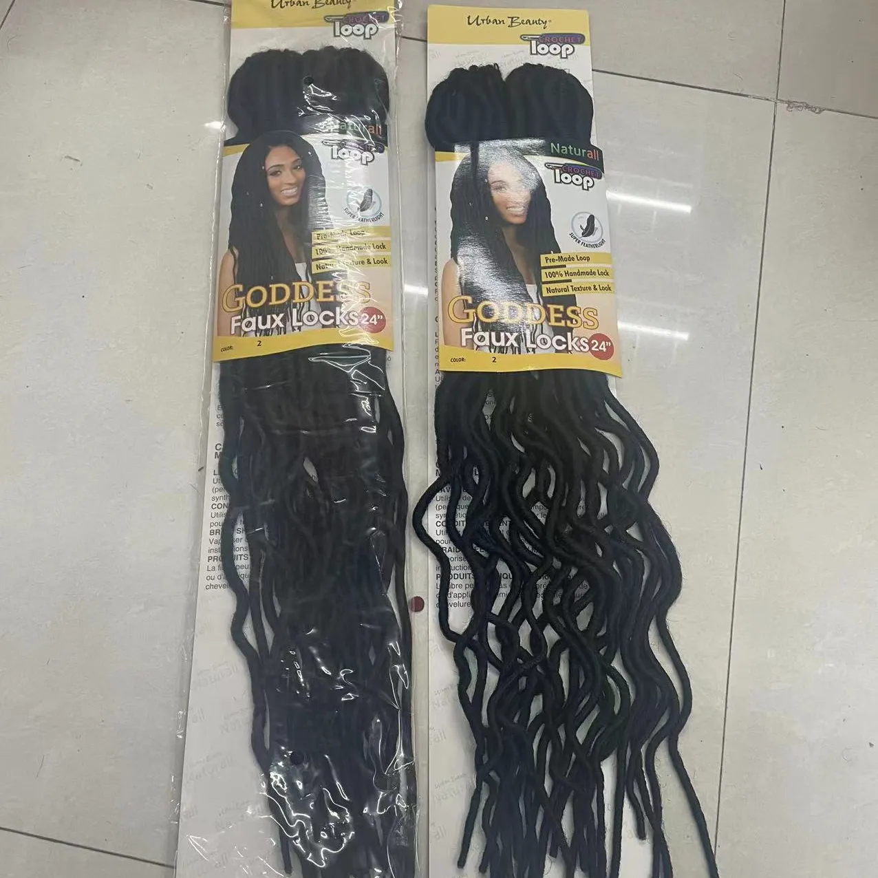 Yiwu Vivian hair products wholesale goddess faux locs ombre crochet braids goddess locs crochet hair soft 18inch 24inch 12inch