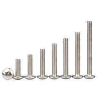 Vis à tête fraisée large en acier inoxydable 304, classe métrique 4.8, vis Phillips, boulons de machine à tête cylindrique M2 M3 M4 M5 M6