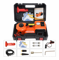Cric hydraulique électrique 5T 12V avec pompe de gonflage de pneus, kit de levage de voiture automatique 3-en-1 pour SUV et berlines