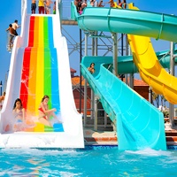 Tobogán Acuático de Fibra de Vidrio Resistente, con Certificación EN1176 y CE, de Grado Comercial, para Piscinas Interiores y Exteriores, Parques Infantiles