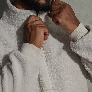 Biểu Tượng Tùy Chỉnh Thêu Mùa Đông Ấm Áp 100% <span class=keywords><strong>Polyester</strong></span> Zip up Áo Len Áo Thun Sherpa Cực Lông Cừu Áo Khoác Cho Nam Giới - Product Image 3