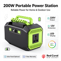 Station d'alimentation solaire portable 12V 200W pour extérieur avec ports AC, DC, USB et lampe torche