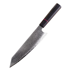 Couteau Kiritsuke Premium 8 pouces, lame en acier Damas, manche ergonomique noir, couteau de cuisine tranchant, idéal pour un cadeau de fête ou de nouvel an. - Product Image 1