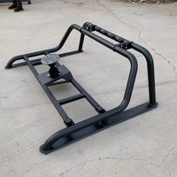 Barre de protection tubulaire incurvée VEWU pour pick-up avec support central pour roue de secours et rails de benne pleine longueur