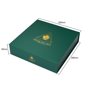 Boîte à thé au chocolat vert avec logo personnalisé haut de gamme impression de logo enduit UV doré pour l'emballage alimentaire et les cadeaux - Product Image 5