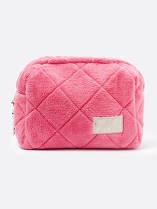 Pochette in Spugna Rosa Tenue Personalizzata, Trendy e Spaziosa per Donne, Custodia Portatile per Cosmetici - Product Image 1