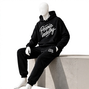 Sudadera con Capucha Negra Personalizada con Logotipo, Bolsillo Frontal, Tejido Holgado de Invierno, 370g, Resistente al Viento, Estilo Urbano para Hombre - Product Image 6