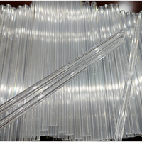 Tube en plastique acrylique coloré de haute qualité en PVC PC PMMA Tube de guidage de lumière diffusé optiquement coupe personnalisable traitée