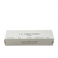 Boîte cadeau pour bougies en carton blanc mat écologique, style tiroir, avec revêtement UV, gaufrage, plusieurs compartiments