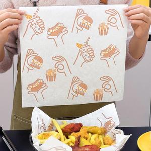 Custom Logo Eco-Friendly Disposable PE Coated Greaseproof Pulp <b>Paper</b> Sheet for <b>Burger</b> Sandwich Cake <b>Wrapping</b> Popular Baking - Product Image 4