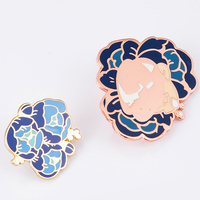 Épingles à revers en métal personnalisables pour animaux, mignonnes, plaquées nickel noir, badges en émail pour l'artisanat décoratif