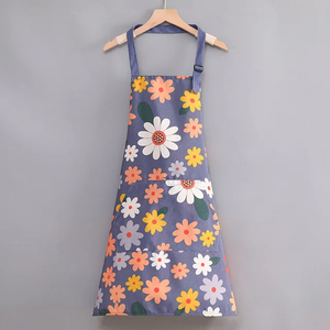 Premium Floral Cotton Bib <b>Apron</b> Machine Washable Daily Cooking <b>Apron</b> With Pockets For Kitchen Restaurant Home Baking <b>Apron</b> - Product Image 3