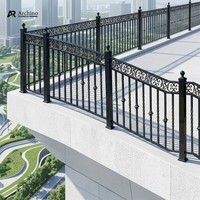 Elegantes, verziertes Balkon- und Treppengeländer aus Aluminiumlegierung mit Schnitzereien für den privaten Gebrauch, DIY-Installation