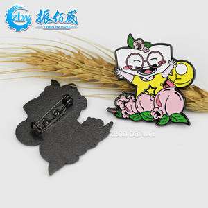 Vendita all'Ingrosso di Badge in Metallo Smaltato Morbido Senza Ordine Minimo, Personalizzabili per Scuole, Aziende, Moda, Cartoni Animati, <span class=keywords><strong>Anime</strong></span>, 35MM, Oro/Argento - Product Image 2