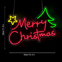 Enseigne lumineuse de Noël pour décoration murale, couleurs personnalisables, étanche IP67, utilisation publicitaire et directionnelle
