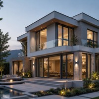 Fenêtre à battant et à bascule en PVC double vitrage de style européen sur mesure, moderne, haute sécurité, ventilée, pour maison