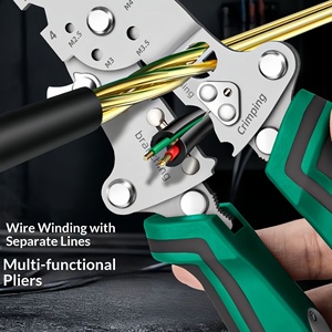 <span class=keywords><strong>Pince</strong></span> à dénuder multifonctionnelle pour électricien, testeur de tension à bec effilé, tire-fil et <span class=keywords><strong>coupe</strong></span>-fil pour usage domestique - Product Image 4
