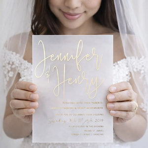 Tarjeta de Invitación de Boda Personalizada con Estampado en Relieve y Grabado en Letterpress para Guardar la Fecha y Confirmación de Asistencia - Product Image 2