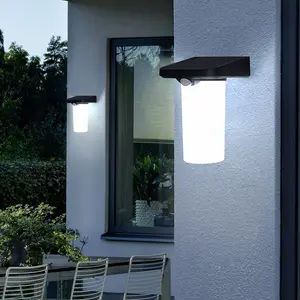 하이 퀄리티 야외 방수 인간 감지 태양 울타리 빛 베란다 발코니 아크릴 LED 태양 안뜰 벽 조명