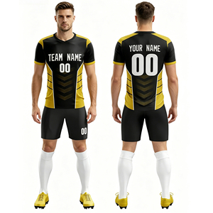 Set Jersey Sepak Bola Sublimasi Desain Baru Profesional, Bahan Polyester Bernapas, Seragam Tim dengan Nama dan Nomor - Product Image 3